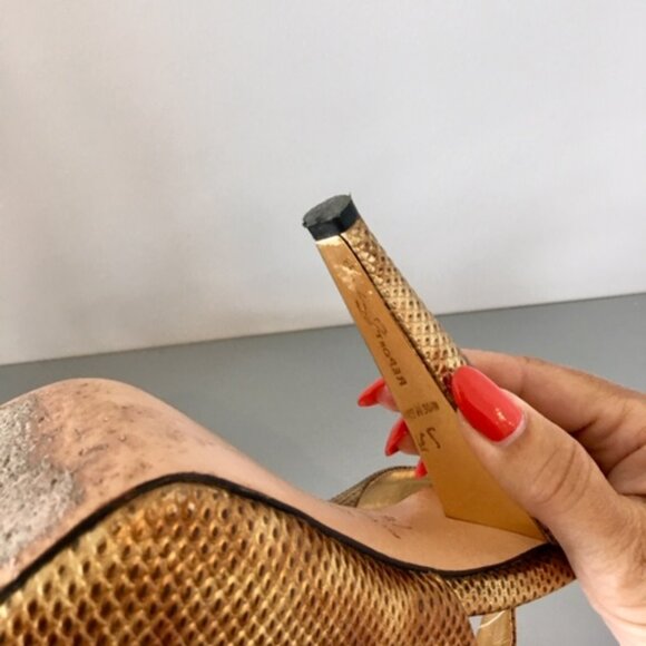 Report Signature Gold Gala platform cheetah print leather size 7.5 shoes - Picture 7 of 15